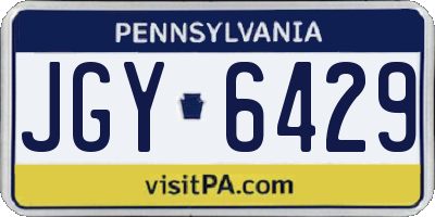 PA license plate JGY6429