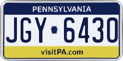 PA license plate JGY6430