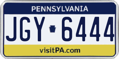 PA license plate JGY6444