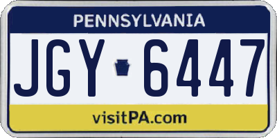 PA license plate JGY6447