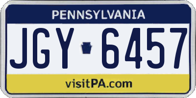 PA license plate JGY6457