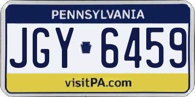 PA license plate JGY6459
