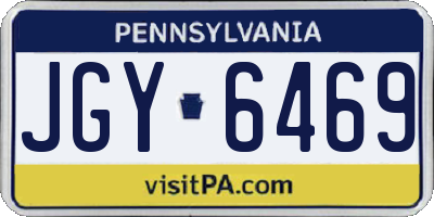 PA license plate JGY6469