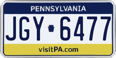 PA license plate JGY6477