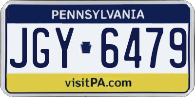 PA license plate JGY6479