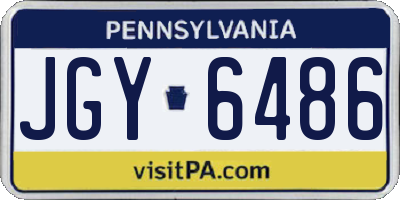 PA license plate JGY6486