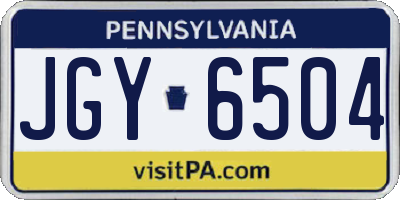 PA license plate JGY6504