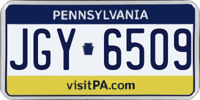 PA license plate JGY6509