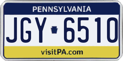 PA license plate JGY6510
