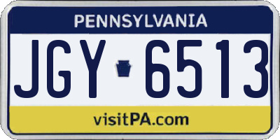 PA license plate JGY6513