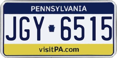 PA license plate JGY6515