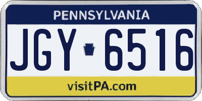 PA license plate JGY6516