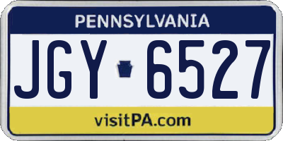 PA license plate JGY6527