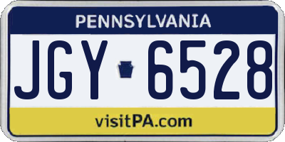 PA license plate JGY6528