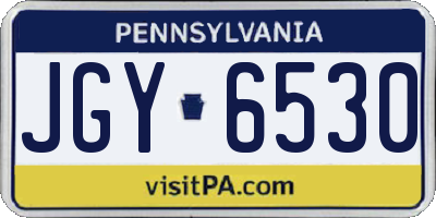 PA license plate JGY6530
