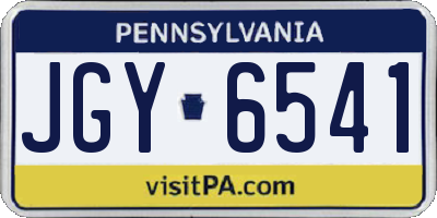 PA license plate JGY6541