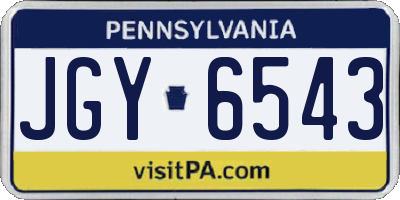 PA license plate JGY6543