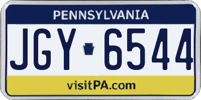 PA license plate JGY6544