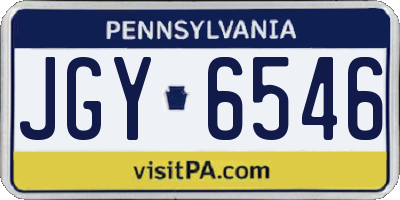 PA license plate JGY6546