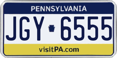 PA license plate JGY6555