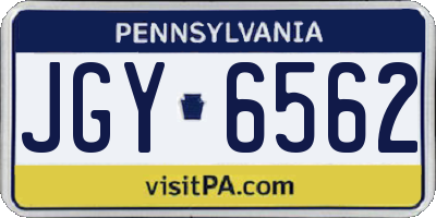 PA license plate JGY6562