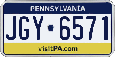 PA license plate JGY6571