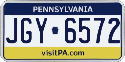 PA license plate JGY6572