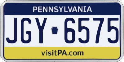 PA license plate JGY6575