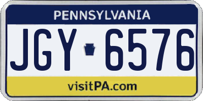 PA license plate JGY6576