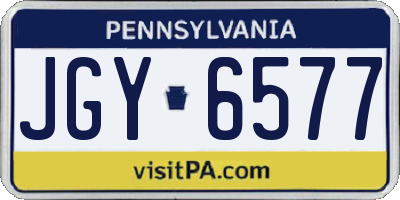 PA license plate JGY6577