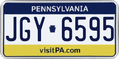 PA license plate JGY6595