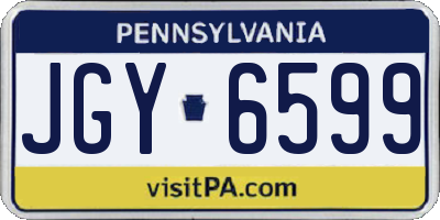 PA license plate JGY6599