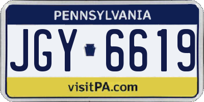 PA license plate JGY6619
