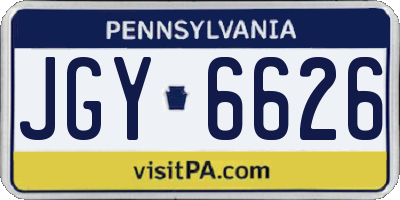 PA license plate JGY6626