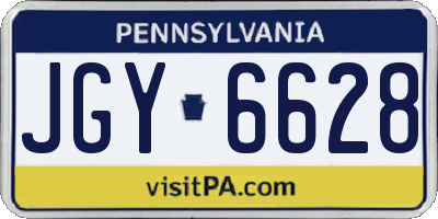 PA license plate JGY6628