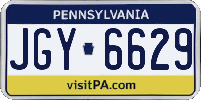 PA license plate JGY6629