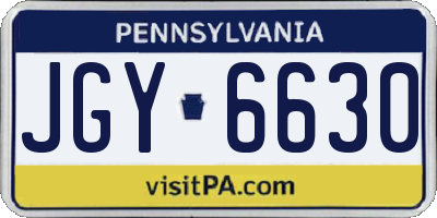 PA license plate JGY6630