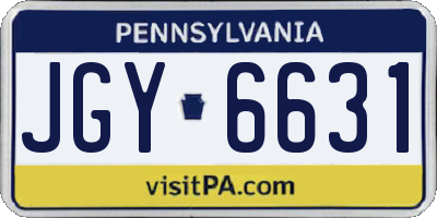 PA license plate JGY6631