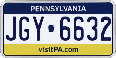 PA license plate JGY6632