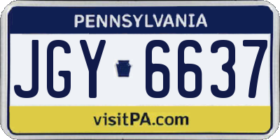 PA license plate JGY6637