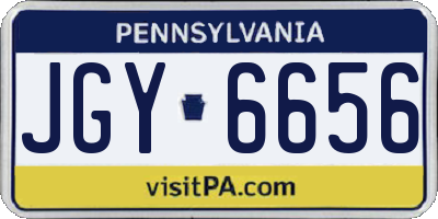 PA license plate JGY6656