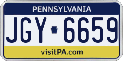 PA license plate JGY6659