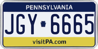 PA license plate JGY6665