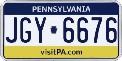 PA license plate JGY6676