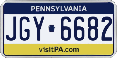 PA license plate JGY6682