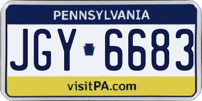 PA license plate JGY6683