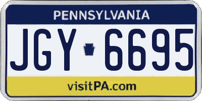PA license plate JGY6695