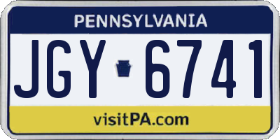 PA license plate JGY6741