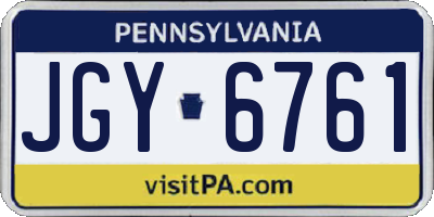 PA license plate JGY6761