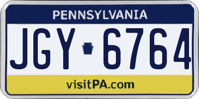 PA license plate JGY6764